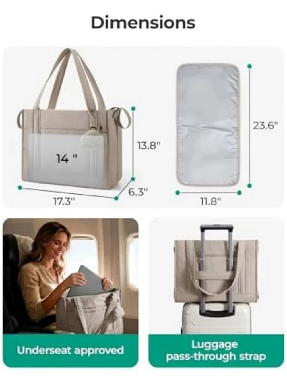 Lightweight Puffer Diaper Bag Tote for Baby, Travel & Work - Stylish